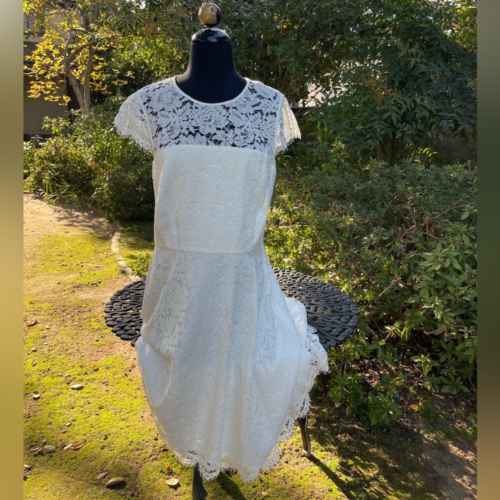 kate spade White Lace A-Line Dress